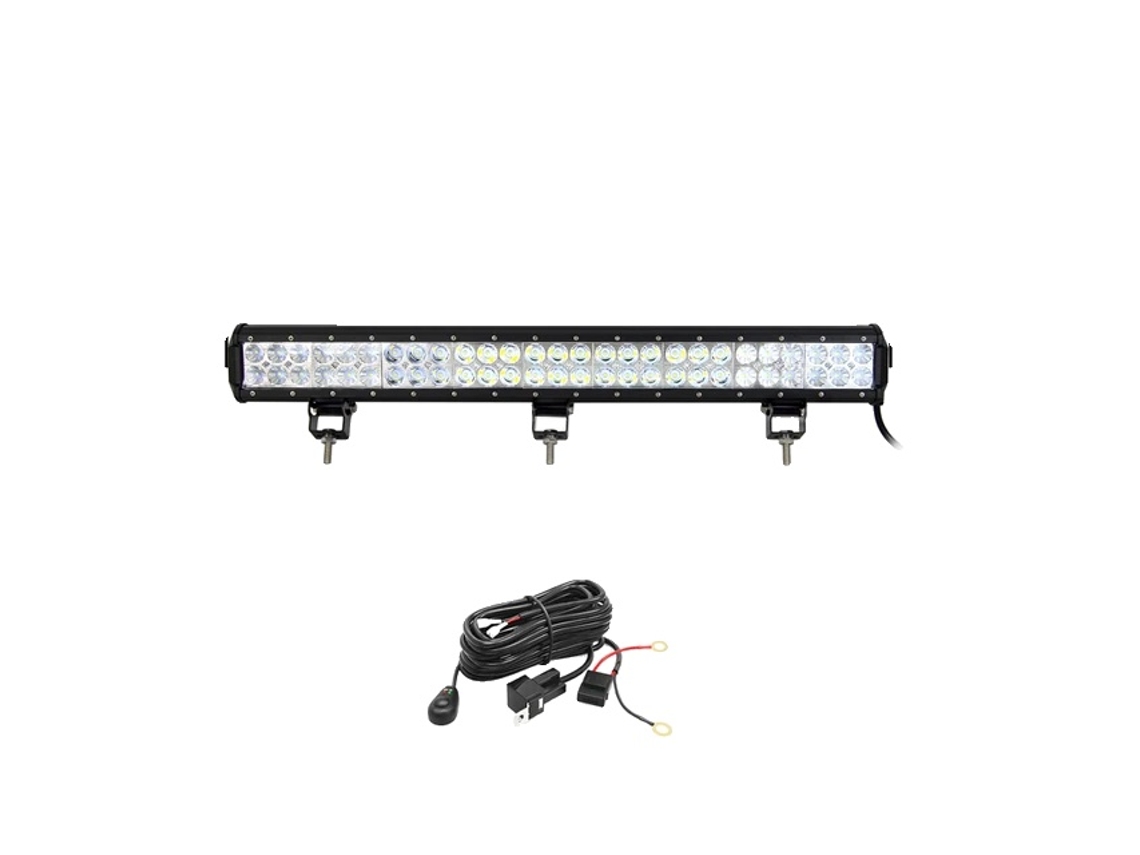 Barra de luces LED todoterreno de 126 W y 288 W, 25 pulgadas, 162 W, con cable OEM