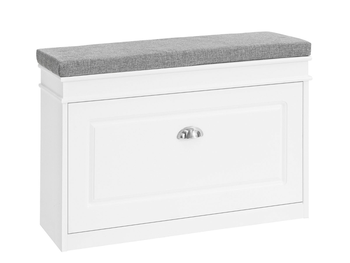 Zapatero SOBUY (Blanco, Gris - 75x24x51 cm)