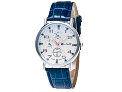 Reloj De Pulsera Zhoulianfa Con Dial Grande Numérico Y Correa De Cuero Pu (azul)