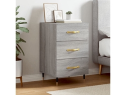 Mesita de Noche 40X40X66 Cm Derivados Madera Gris Sonoma