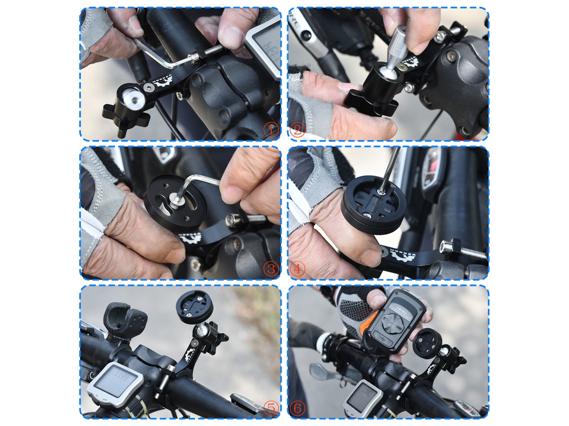 Soporte Para Cámara Y Ciclocomputador Garmin Bryton Cateye Para Bicicleta, Con Rotación De 360° Para Manillar.