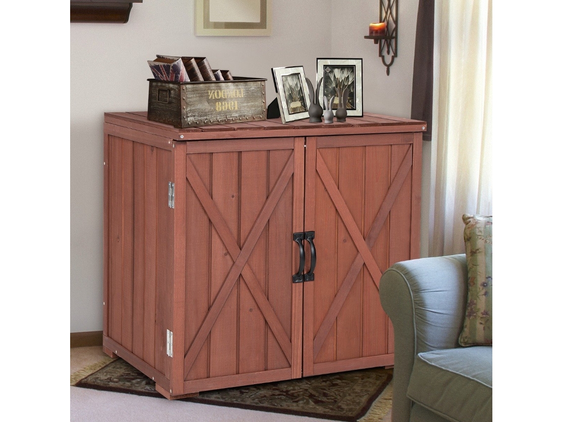 Armario de herramientas de madera, puertas dobles, abeto | NORTHIX | NORTHIX