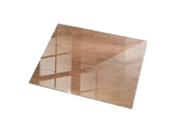 Tablero De Vidrio Rectangular Espelharte (120x80 Cm - Patrón De Madera Natural - Marrón)