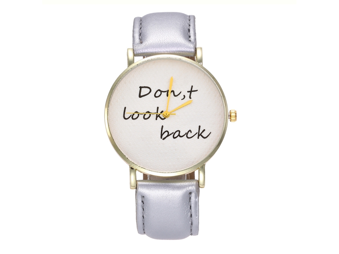 Reloj De Cuarzo Unisex Con Correa De Cuero Pu Casual Gris Zhoulianfa