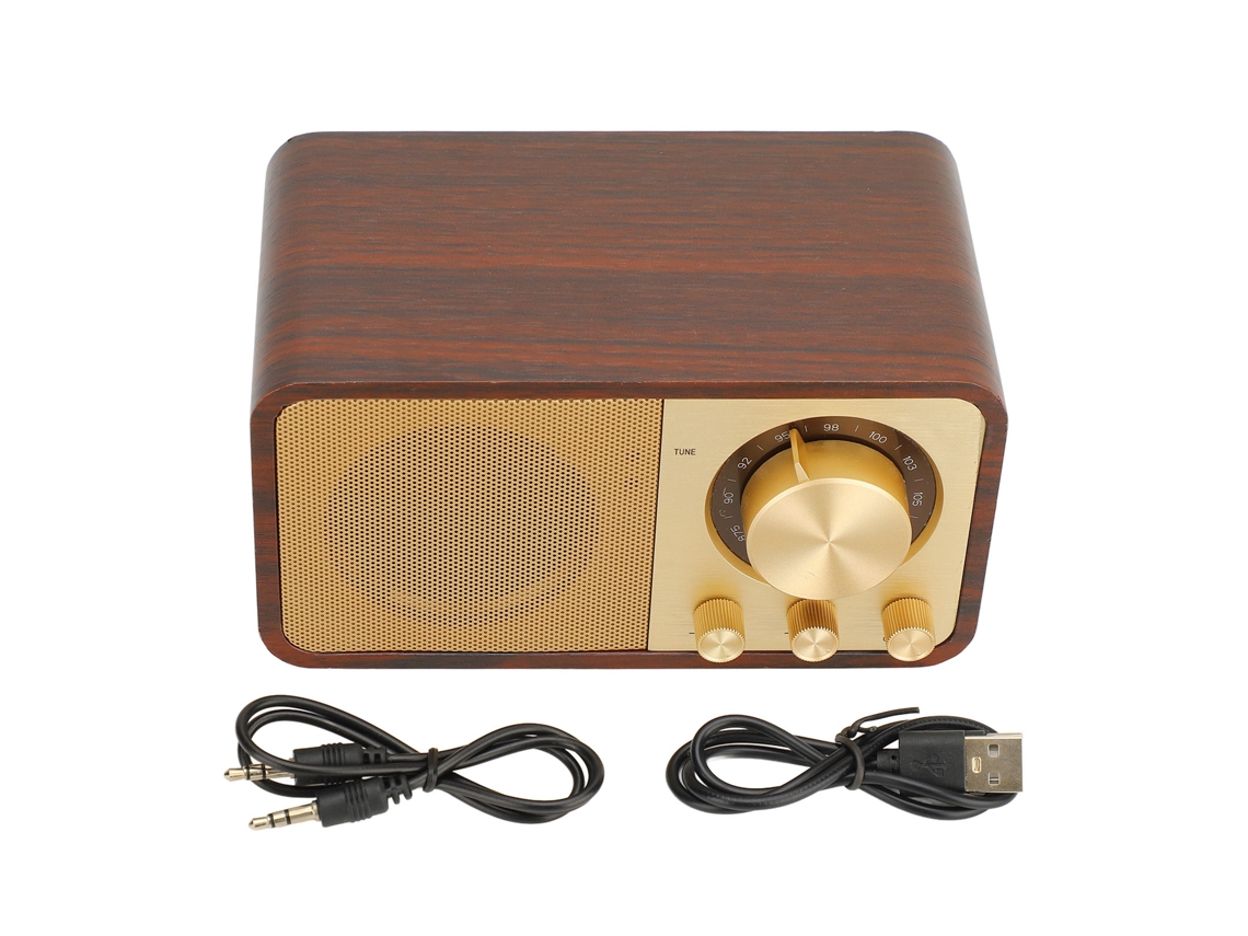 Mini Altavoz Bluetooth Portátil De Madera De Estilo Retro Con Sonido Nítido Para Cafeterías Y Dormitorios.