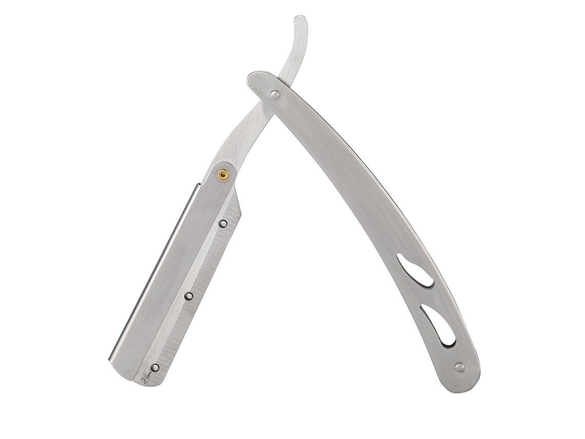 Navaja De Barbear Recta Plegable De Acero Inoxidable Con Hoja Reemplazable Barber Razor