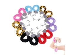 Pulsera De Esposas De Felpa Suave Y Esponjosa Para Mujeres, Hombres, Parejas Enamoradas, Cosplay, Ajustable.