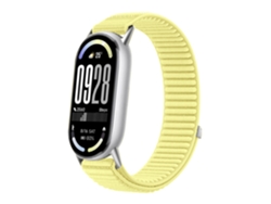 Pulsera de nailon HEXINYIGJLY para Xiaomi Mi Band 10/9/8, suave y transpirable, unisex, amarillo claro.