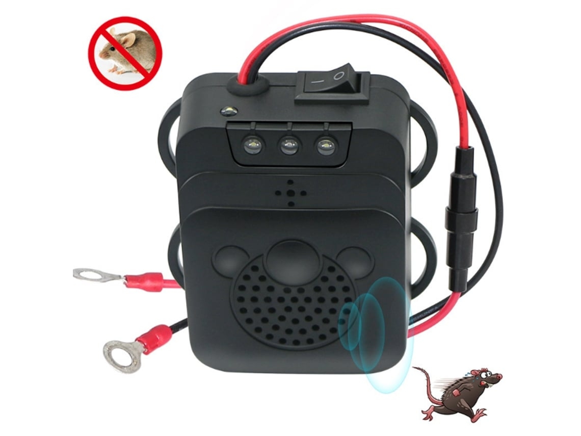 Eliminador Ratos Automóvel Ultrassons Profissional Repelente Esquilos Porquinhos Índia 12v Cabine Motor Camião