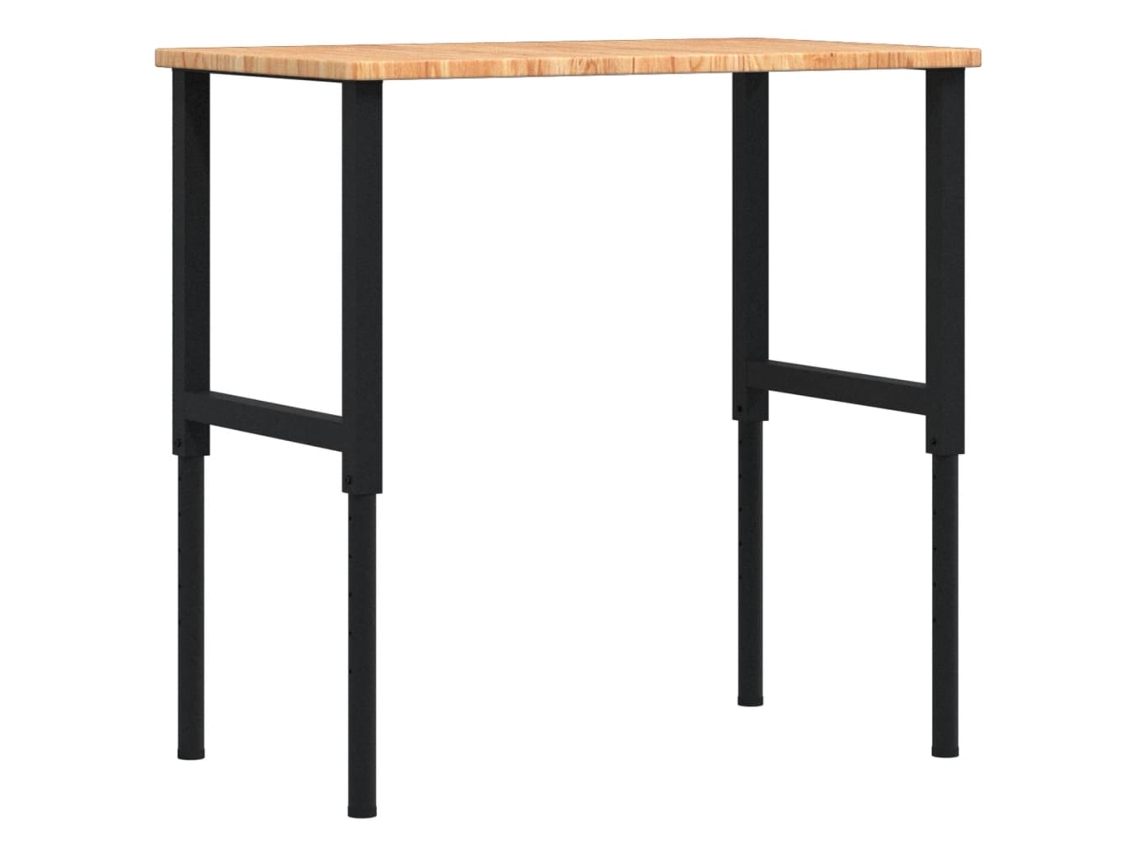 Maison Exclusive - Banco De Trabajo Rectangular Madera Maciza 100x60x(71,5-98) Cm