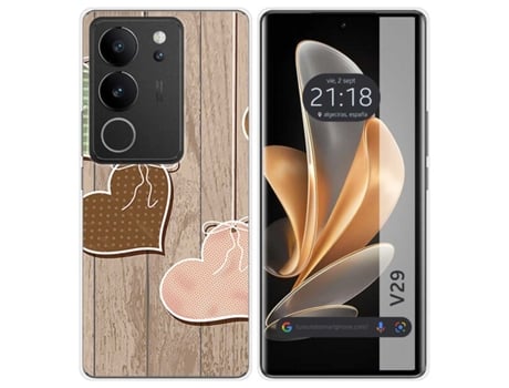 Funda Diseño Corazones para Vivo V29 5G TUMUNDOSMARTPHONE Multicolor