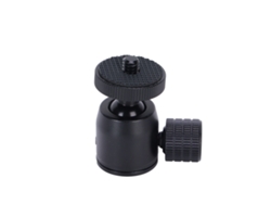 TRUYUETY Mini trípode con cabeza esférica, adaptador con rosca 1/4 y soporte para flash para cámara DSLR y luz anular