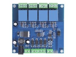 2026as-módulo De Relé De 4 Canales Placa Pcb Rtu Interruptor Rs485 Ttl Protección Contra Inversión De Conexión 7-24v