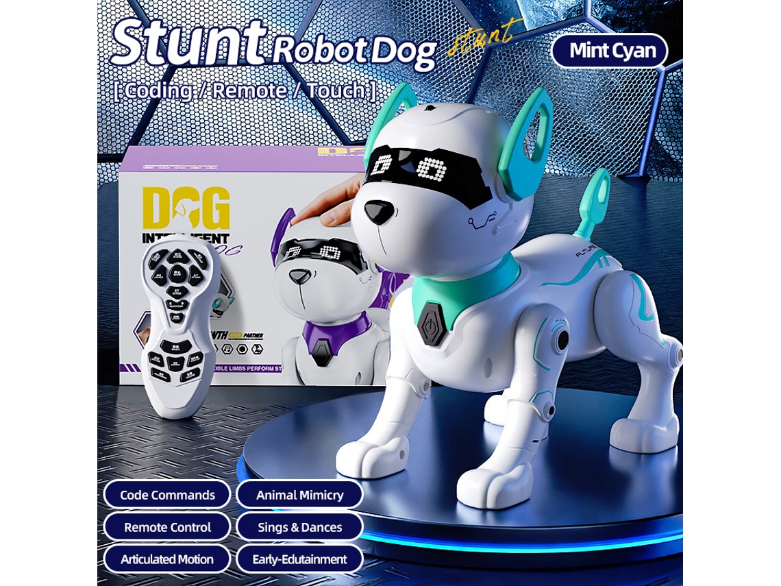 Perro robot acrobático multifuncional con control remoto CHRUI (verde)