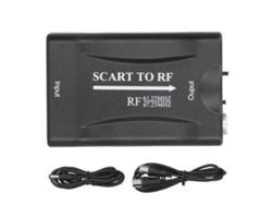 Adaptador Convertidor Scart A Rf Con Salida De 61,25/67,25 Mhz Para Tv Box, Dvd Y Consola.