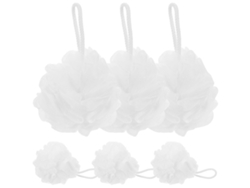 6 Bolas De Banho Portáteis Esponjas Resistentes Ao Desgaste Esponjas De Banho Domésticas Para Exfoliar 14x14x12cm Blanco