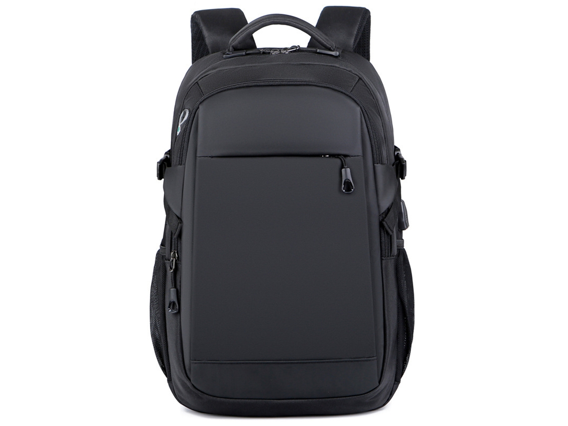 Mochila de viaje grande de nailon con puerto de carga USB (negra) Eifson
