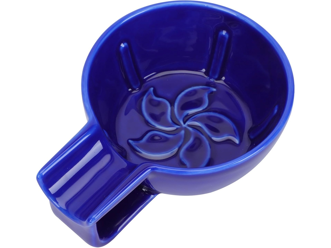 Tazón De Afeitar De Cerámica Azul - Burbujas De Espuma Sencillas - 1 Pieza