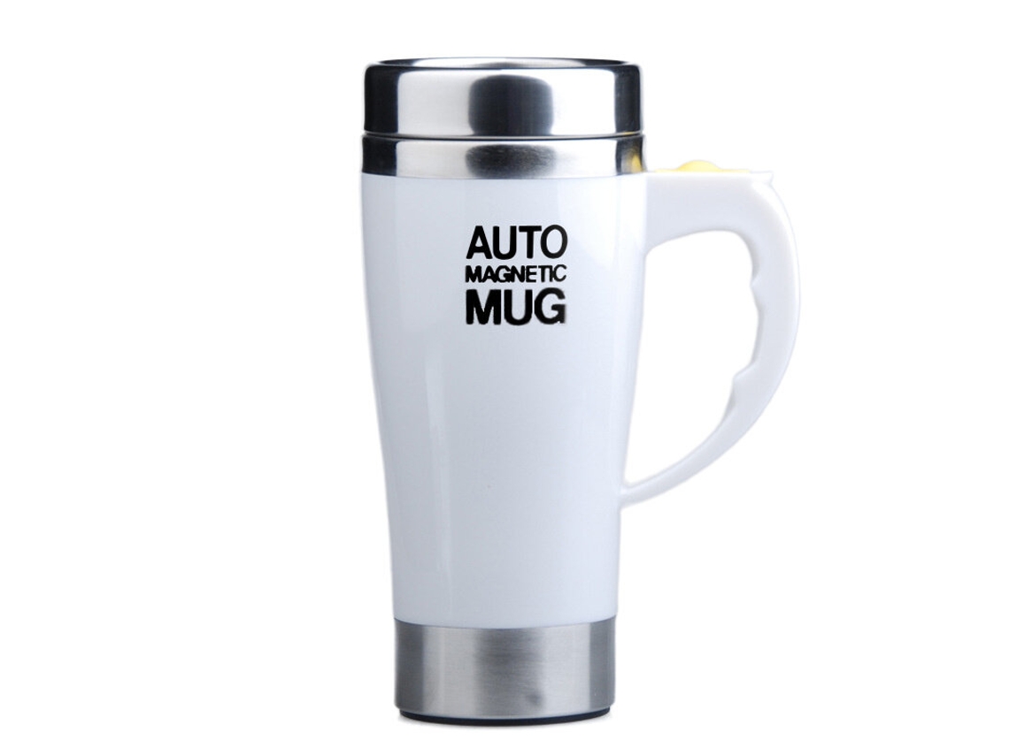 Taza Eléctrica Automática Blanca ipree De 450 Ml Con Agitador De Acero Inoxidable Para Café Té Y Leche
