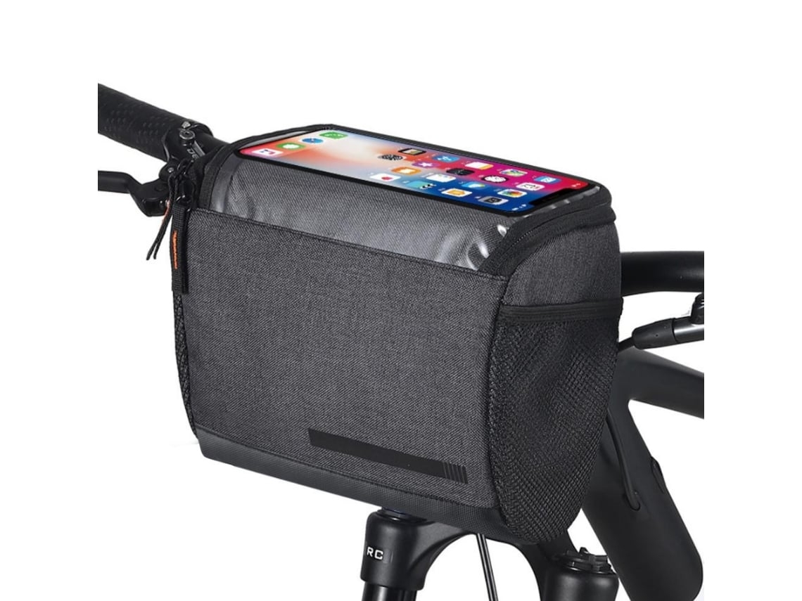 Bolsa para manillar de bicicleta de 4,5 l, frontal, con aislamiento térmico, para almacenamiento en frío, para teléfono con pantalla táctil Gusshious