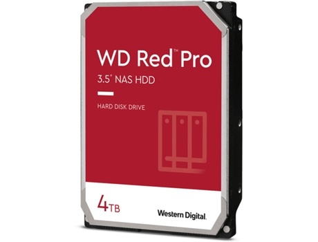 Disco HDD Interno WESTERN DIGITAL RED PRO 4 TB (4 TB - SATA - 7200 RPM)