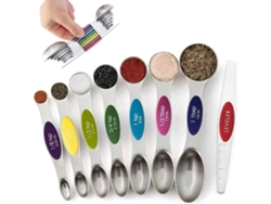 Juego de cucharas medidoras magnéticas de acero inoxidable Facpoet.