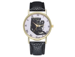 Reloj De Pulsera Analógico Con Correa De Poliuretano, Movimiento De Cuarzo, Estilo Clásico Y Elegante (negro)