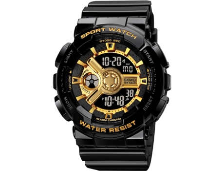 VEANXIN Relojes de pulsera LED impermeables con tácticas digitales-Oro negro