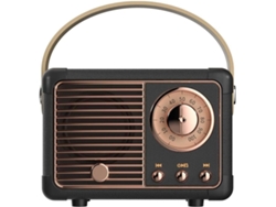 Altavoz Bluetooth portátil retro Digitallab, sonido HiFi de 360° para dormitorio y oficina, color negro