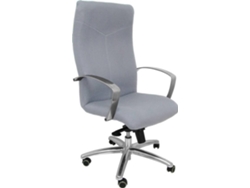 Silla de Escritorio Ejecutiva PYC Caudete Gris con ruedas antiarañazos (Brazos Fijos - Tejido)