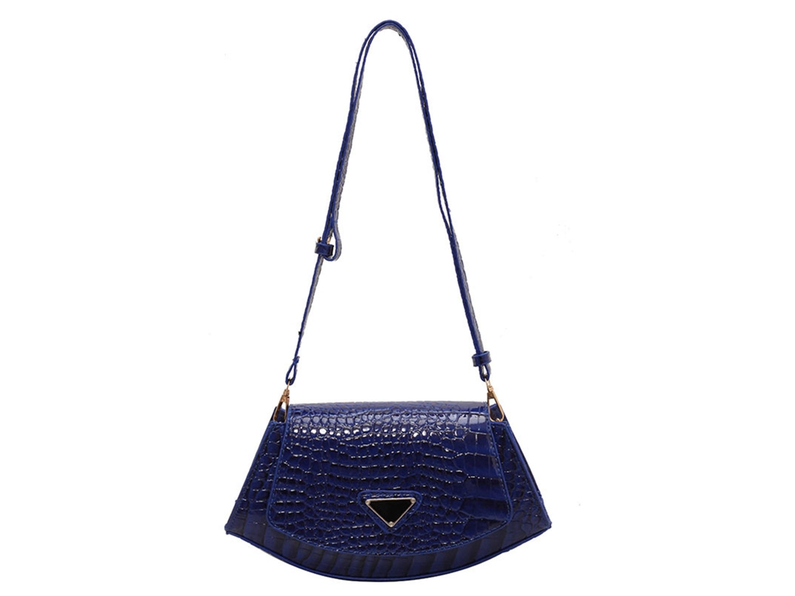 Bolso De Hombro Para Mujer, Piel Sintética Texturizada Y Duradera, Versátil, Ideal Para Citas, Compras, Trabajo Y Viajes. Color Azul.