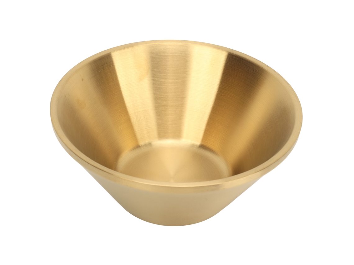 Bol De Acero Inoxidable 304 Dorado De Dos Capas Para Ensaladas Y Cocina, 16 Cm