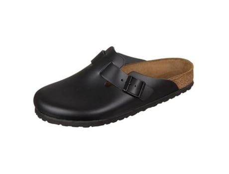 Sandalias Boston Leder BIRKENSTOCK Hombre (Negro - Cuero Natural -45)