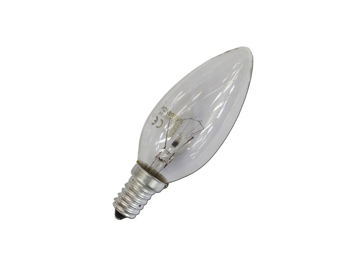 Bombilla incandescente de vela transparente de 60 W, E14, solo para uso industrial, Edm