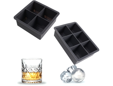 Bola de hielo de whisky, moldes de cubo de hielo de esfera, esfera de cubo de hielo grande, cubo de hielo de esfera grande