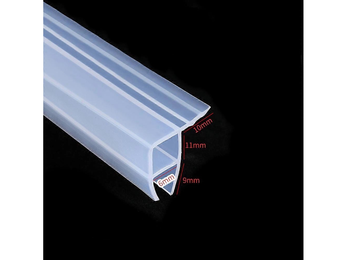 Tira De Sellado De Vidrio Para Ducha 100cm Silicona Invisible Impermeable Para Huecos 1-10mm Puertas De Baño Accesorios Esquina-6mm
