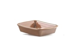 Fuente rectangular barro 18x14 cm