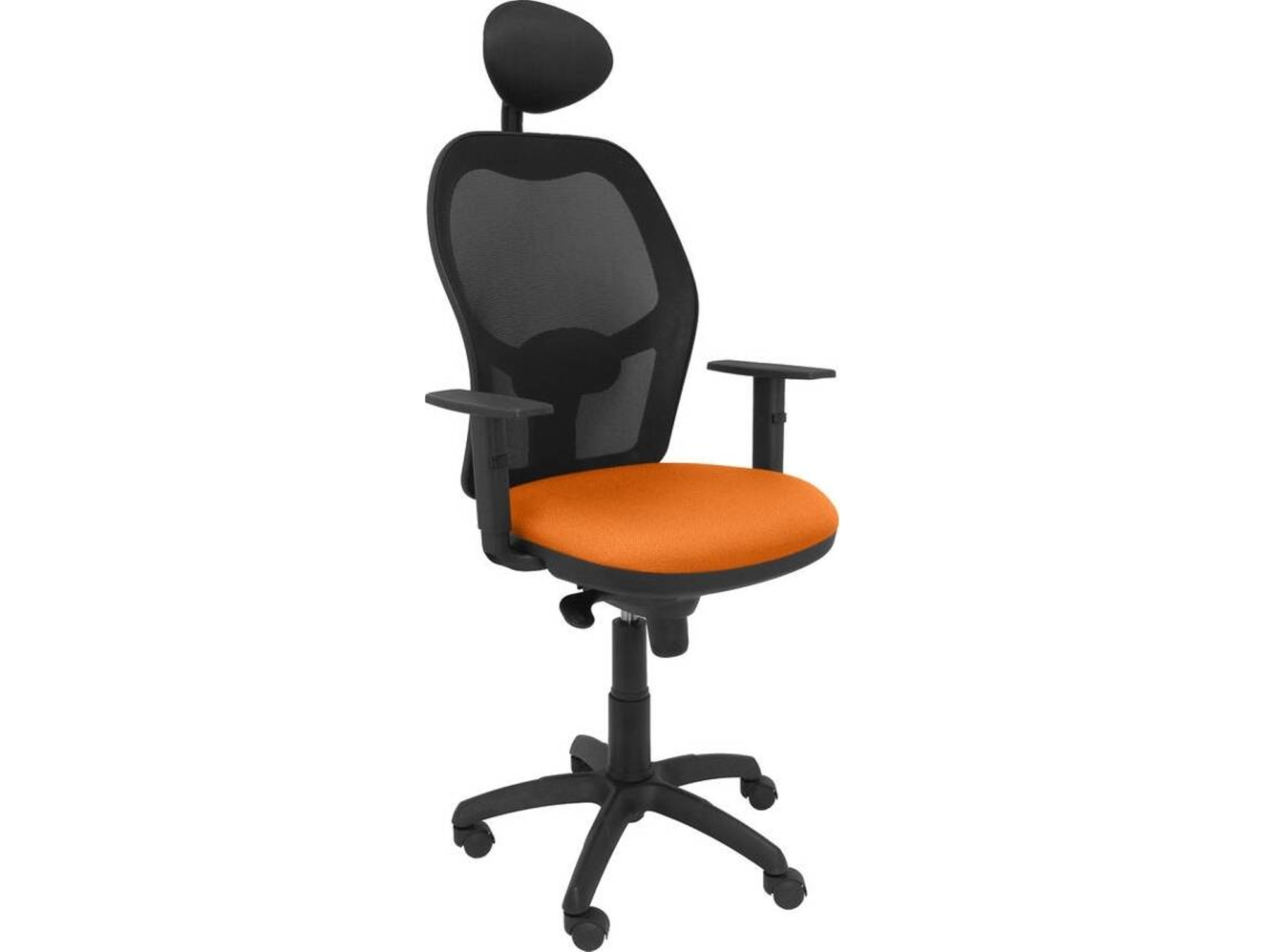 Silla de Escritorio Operativa PYC Jorquera C Naranja N (Brazos Ajustables - Malla)