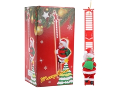 Papai Noel Escada Elétrica Decorativa Natal Árvore Ornamentos Presente Escada Simples Vermelha