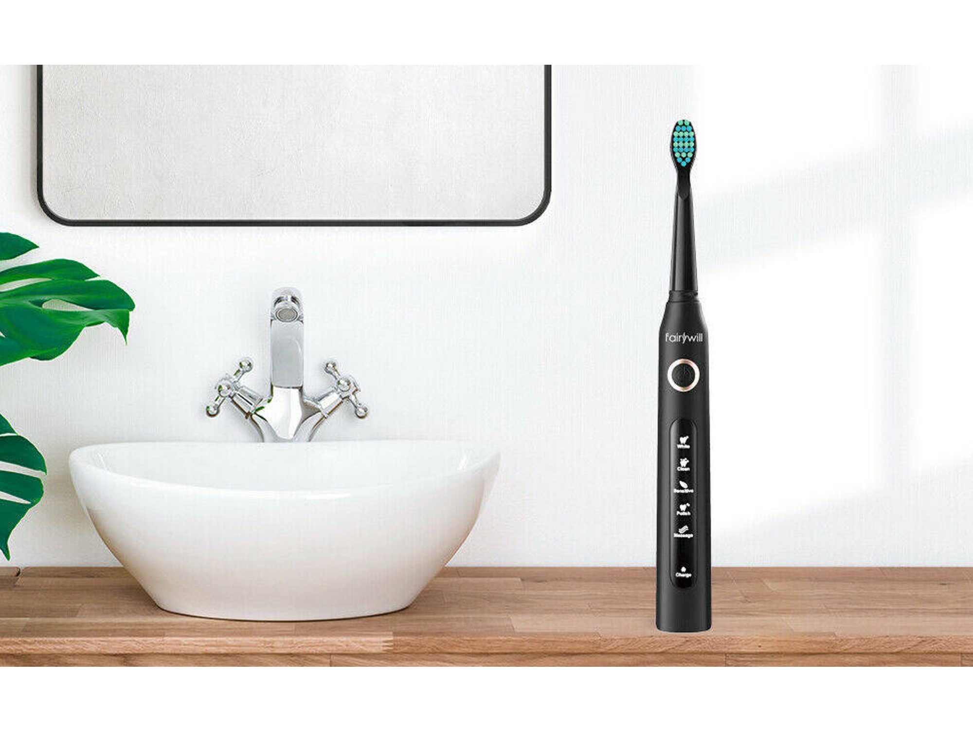 Cepillo de Dientes Eléctrico FAIRYWILL 507 Negro Escovas