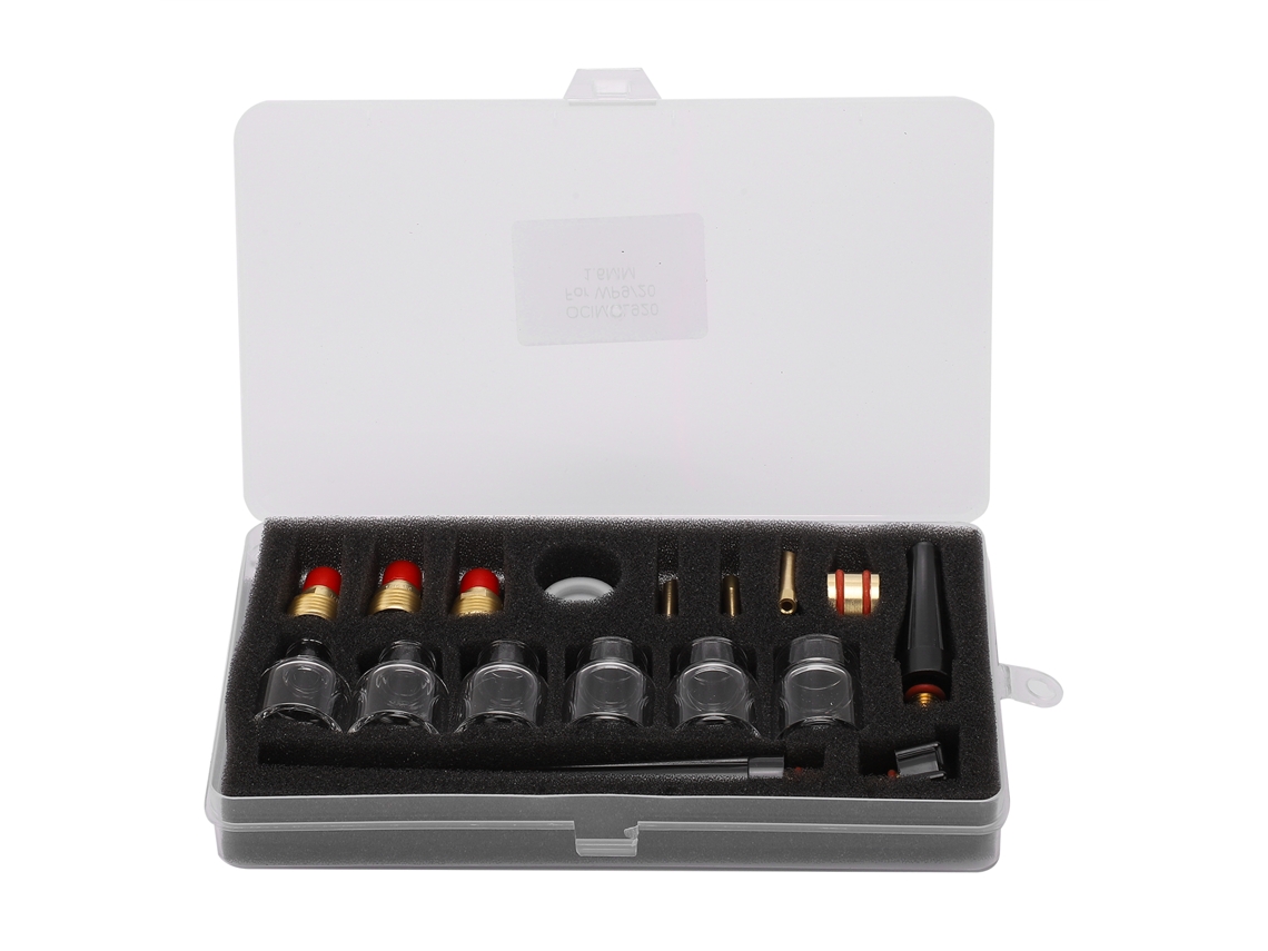 Kit De Accesorios Para Soplete De Soldadura Con Boquilla De Vidrio, Pasador De Tungsteno Y Consumibles Wp9/20