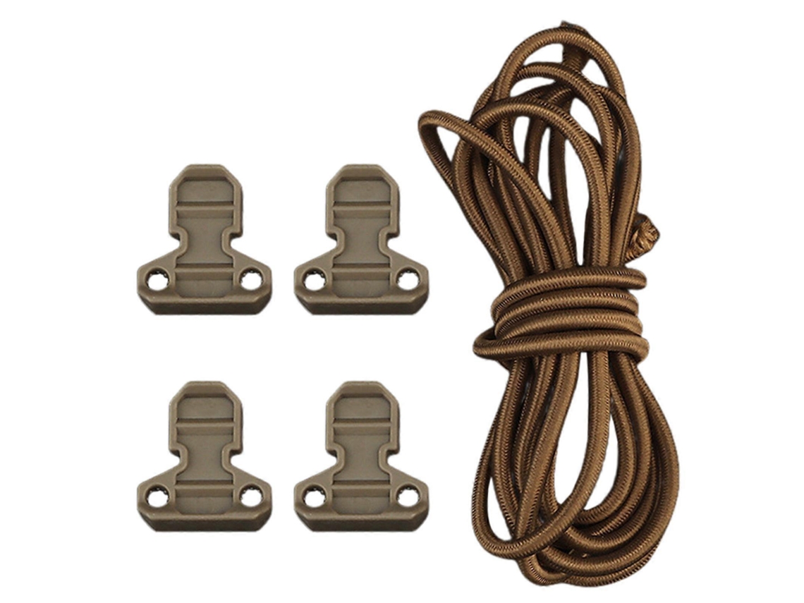 Bolsas de caza multifuncionales con cordón elástico y hebillas, accesorios para equipo de caza, color arcilla.
