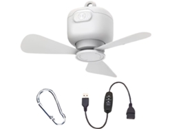 Ventilador De Techo Para Tienda De Campaña | Ligero Y Suspendible, Ventilador Usb Silencioso Con 3 Velocidades