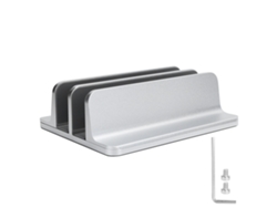 Soporte Vertical Ajustable Para Portátil En Aleación De Aluminio Con Dos Soportes Para Montaje En Escritorio.