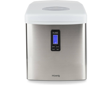 Koenig Kb15 Para hacer hielo silenciosa 100 w capacidad 15 kg entre 6 y 13 minutos 3 tamaños de cubitos acero inoxidable kg24h 3.3l 100w