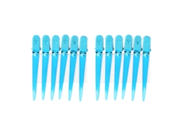 12pcs/ Caja Pinzas De Peinado Para Salón Clips De Seccionado Pelo Azules Estilo Profesional