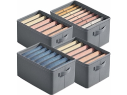 Organizador de ropa con asas jeans azul (44x21x6cm) Kofihety