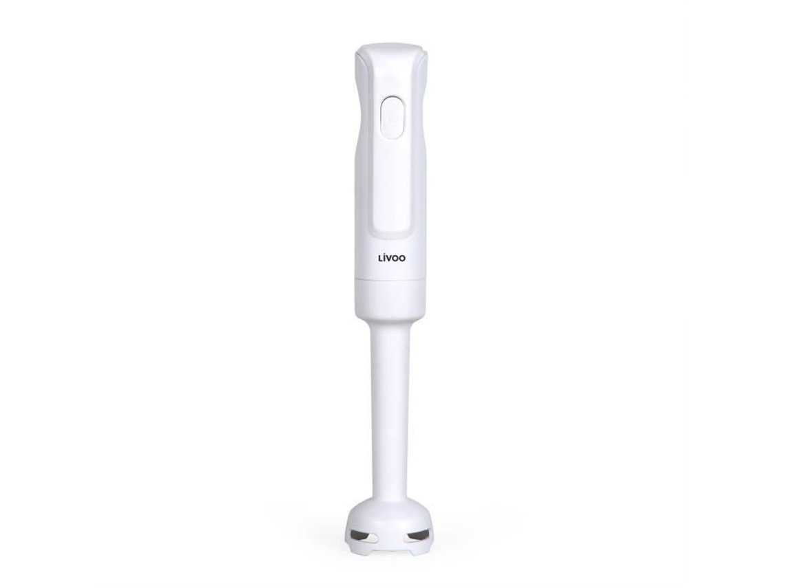 Licuadora de inmersión Livoo 300 W 2 cuchillas de acero inoxidable 1 velocidad 19.000 RPM Blanca