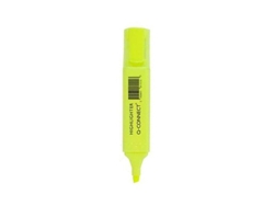 Marcador Fluorescente Q-Connect  de Ponta Biselada Amarelo