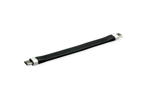 Cable ROLINE (USB-C - 0.11m - Negro)